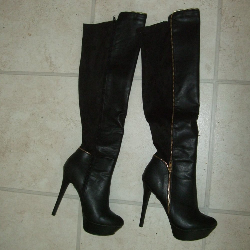 Liliana Audrie High Heel Platform Boots Women's Size 11